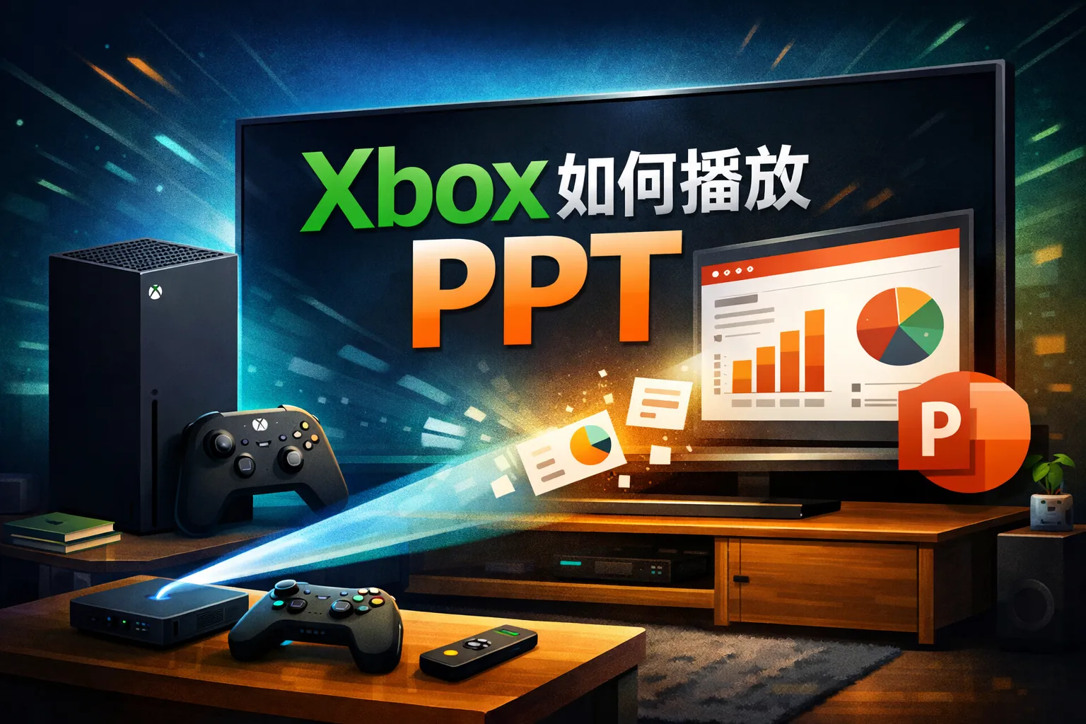xbox如何播放ppt