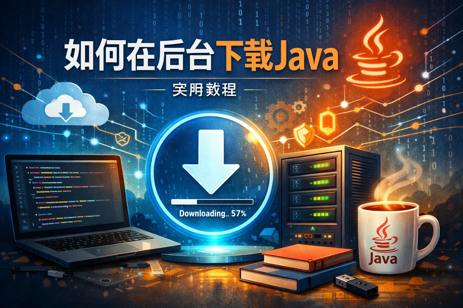 如何在后台下载java