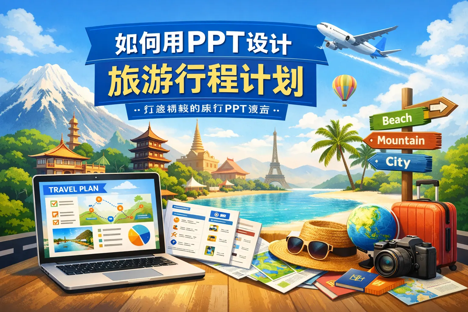 如何用ppt设计旅游行程计划