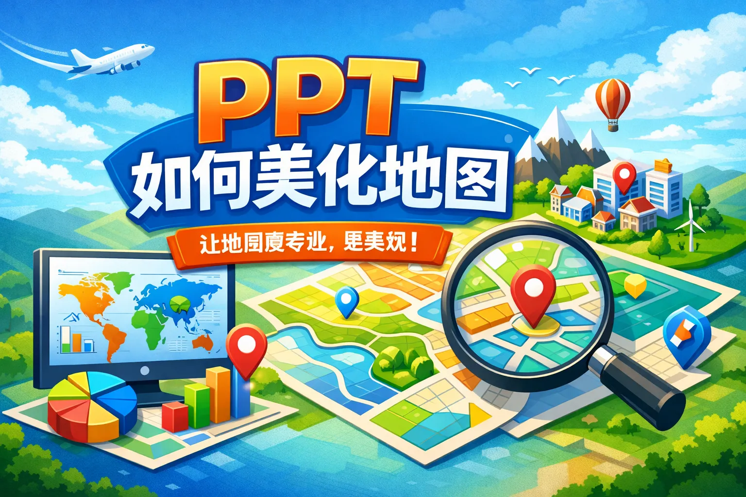 ppt如何美化地图
