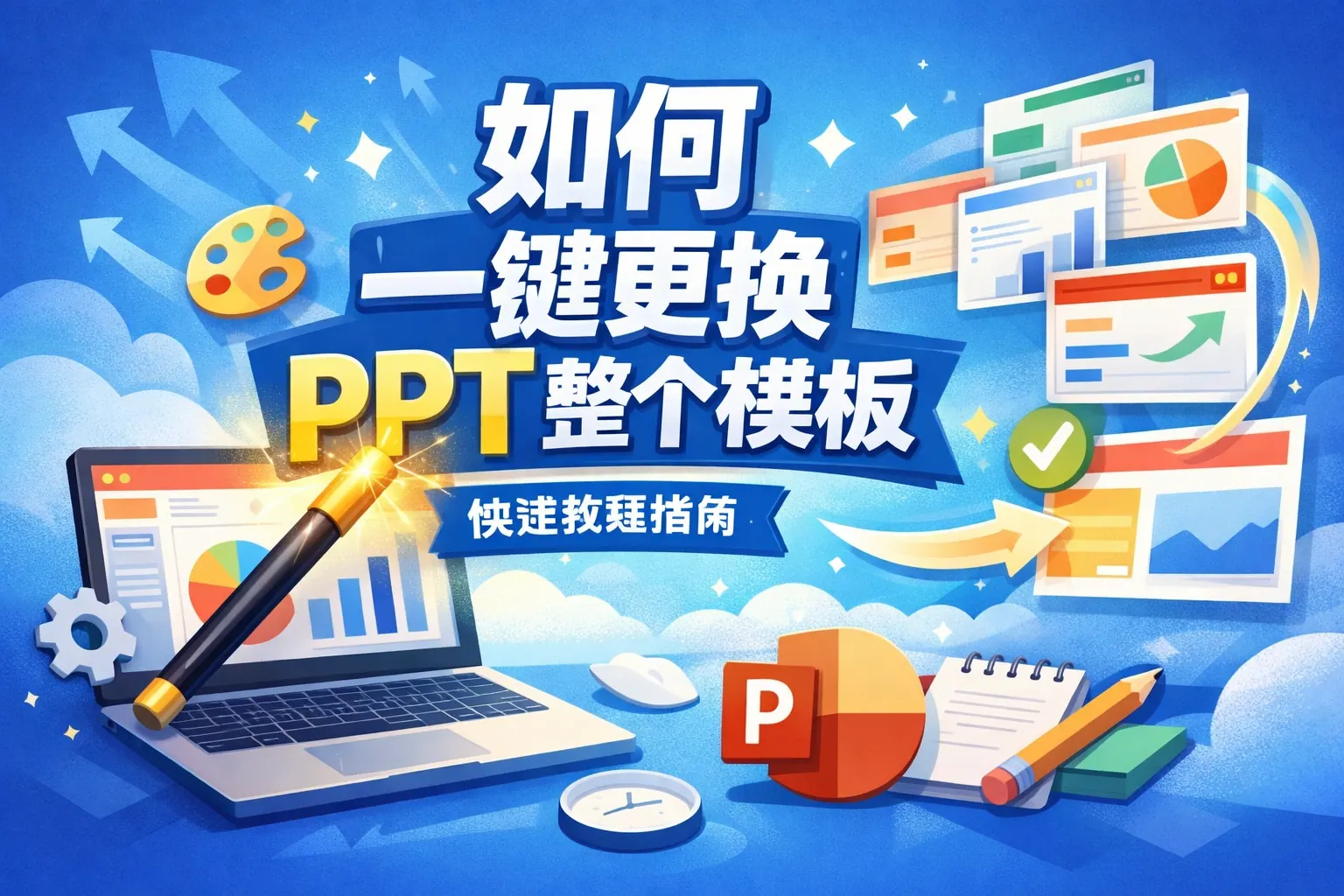 如何一键更换ppt整个模板