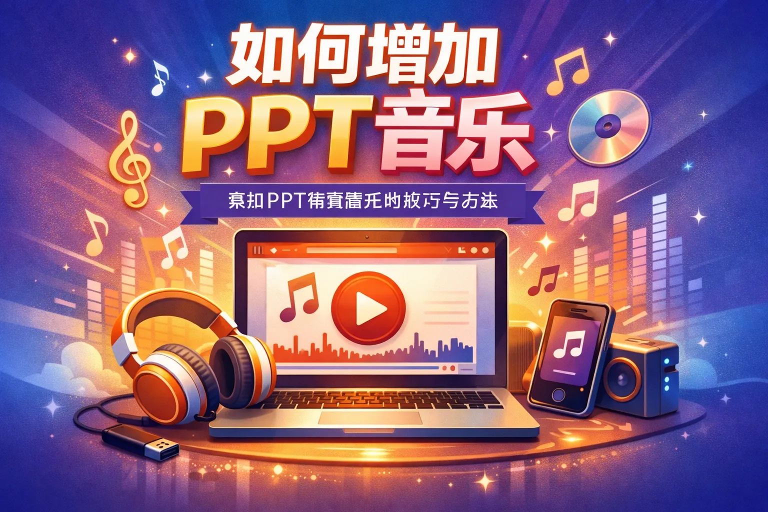 如何增加ppt音乐