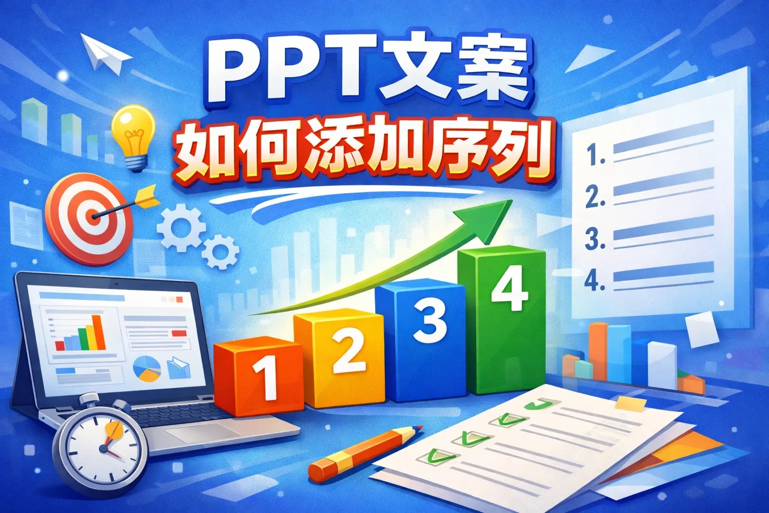 ppt文案如何添加序列