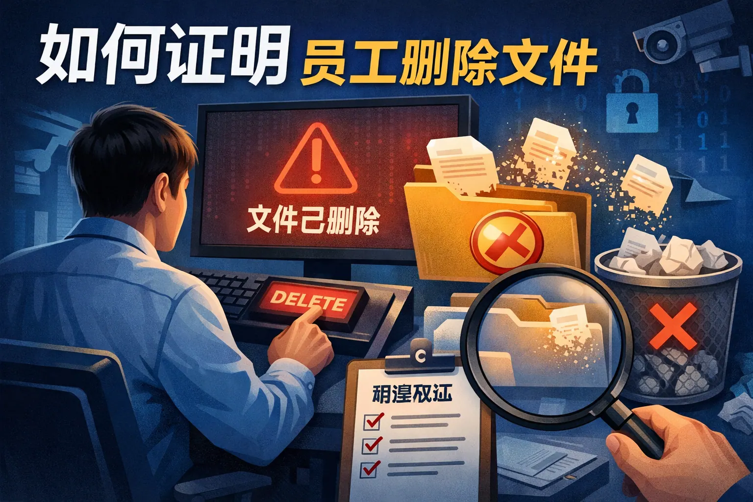 如何证明员工删除文件