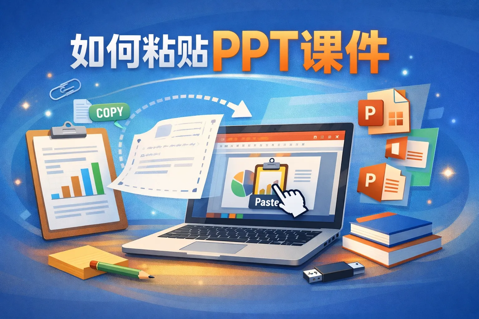 如何粘贴ppt课件