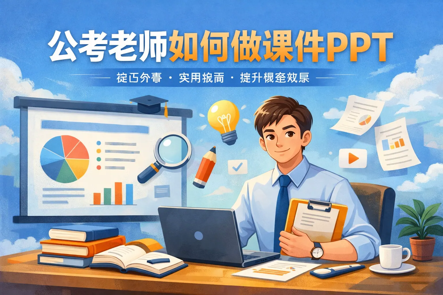 公考老师如何做课件ppt