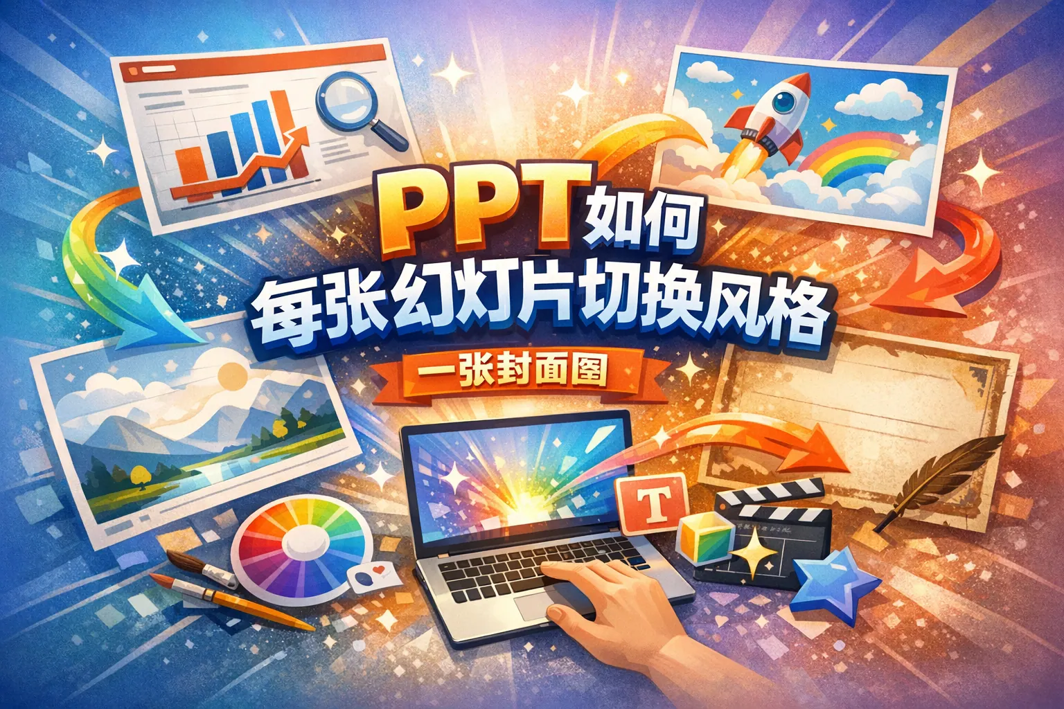 ppt如何每张幻灯片切换风格