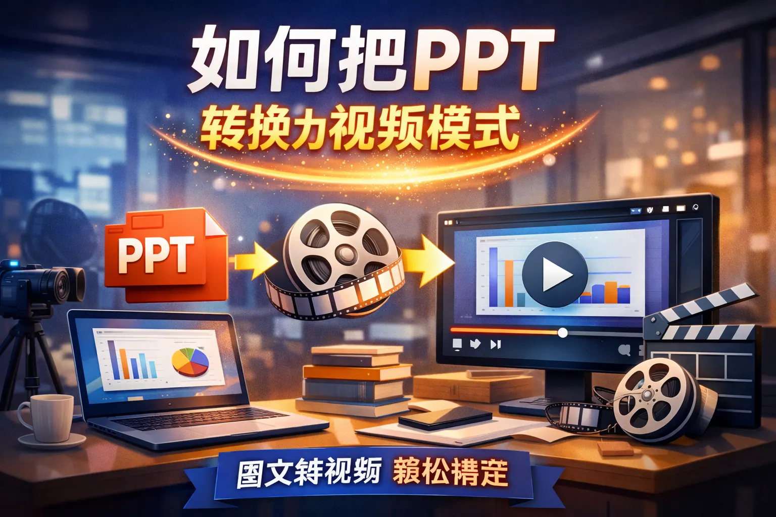 如何把ppt转换为视频模式