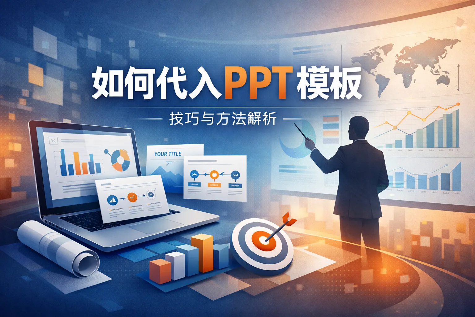 如何代入ppt模板