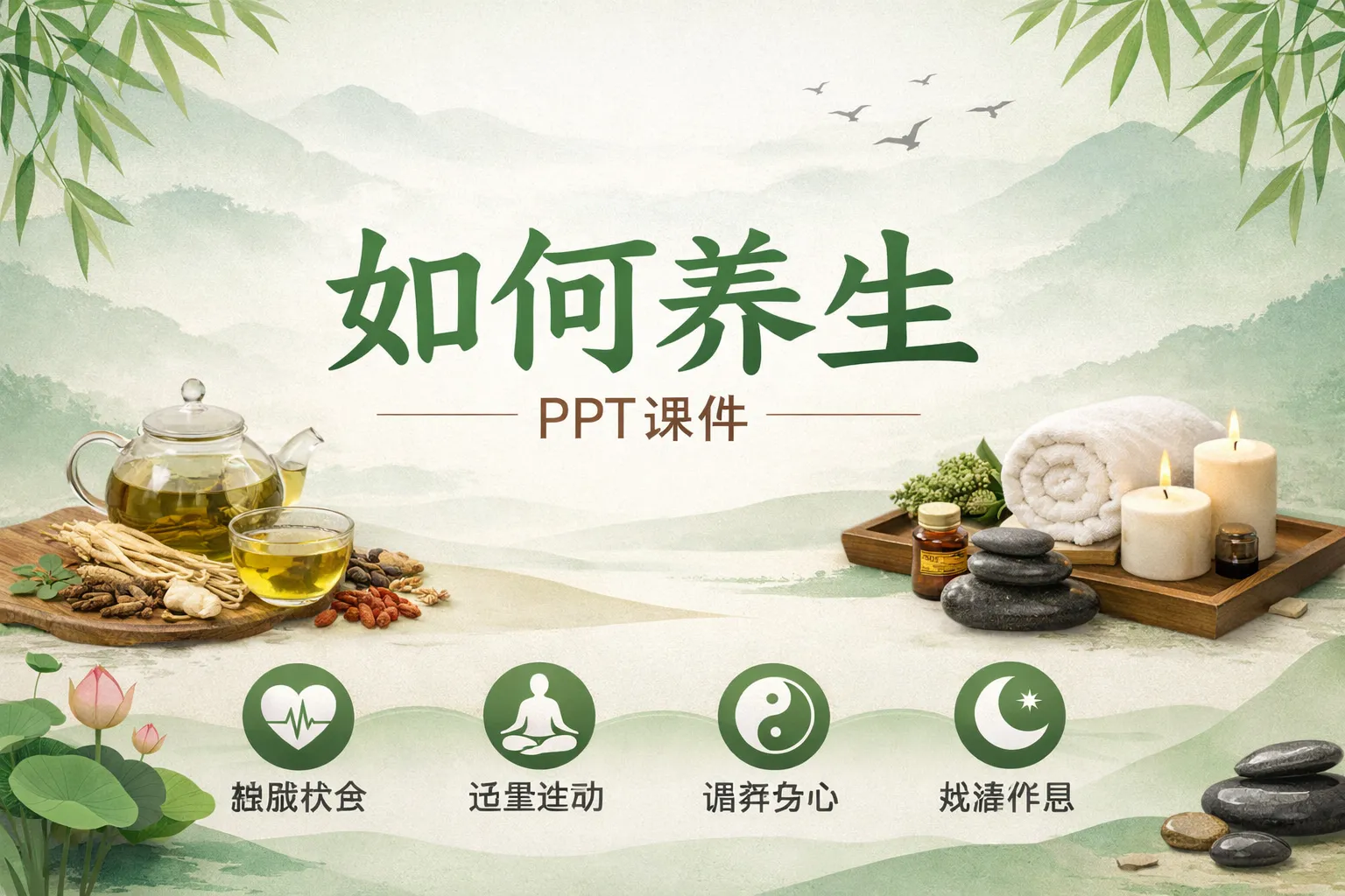 如何养生ppt课件