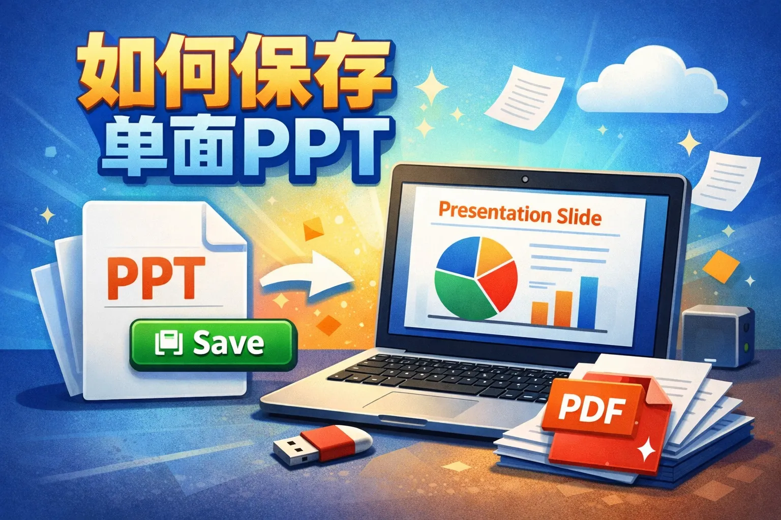 如何保存单面ppt