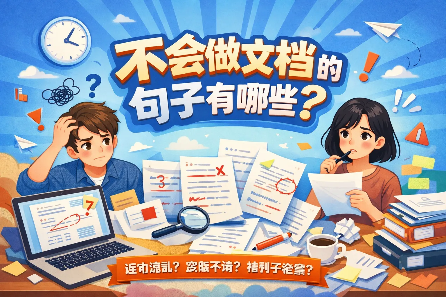 不会做文档的句子有哪些