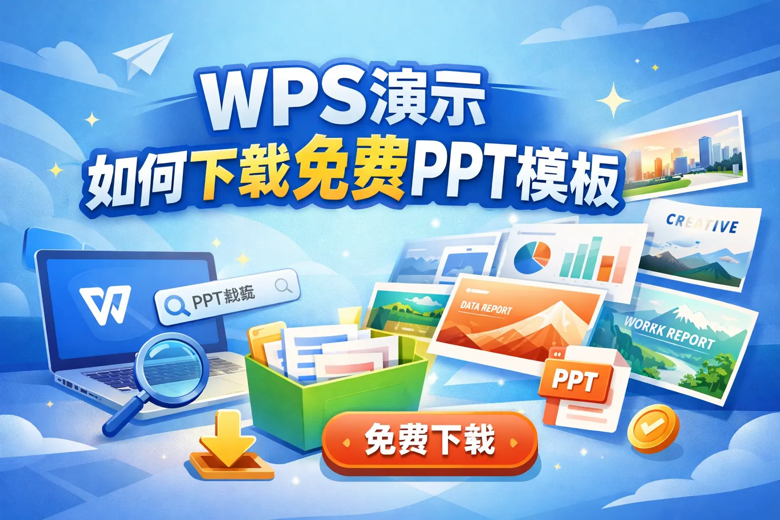 wps演示如何下载免费的ppt模板