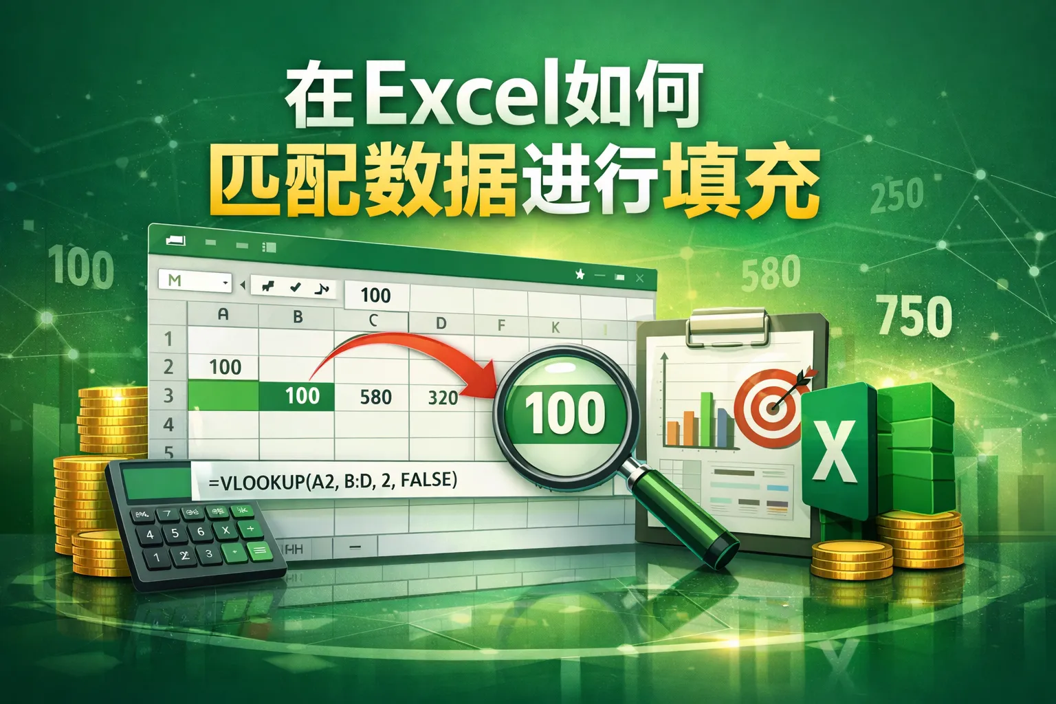 在excel如何匹配数进行填充