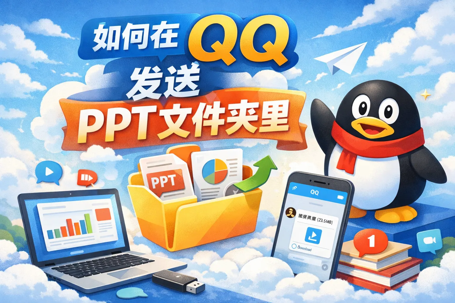 如何在qq发送ppt文件夹里