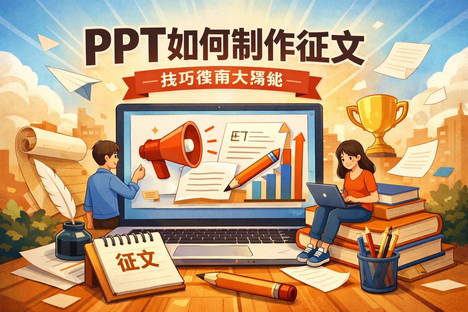 ppt如何制作征文