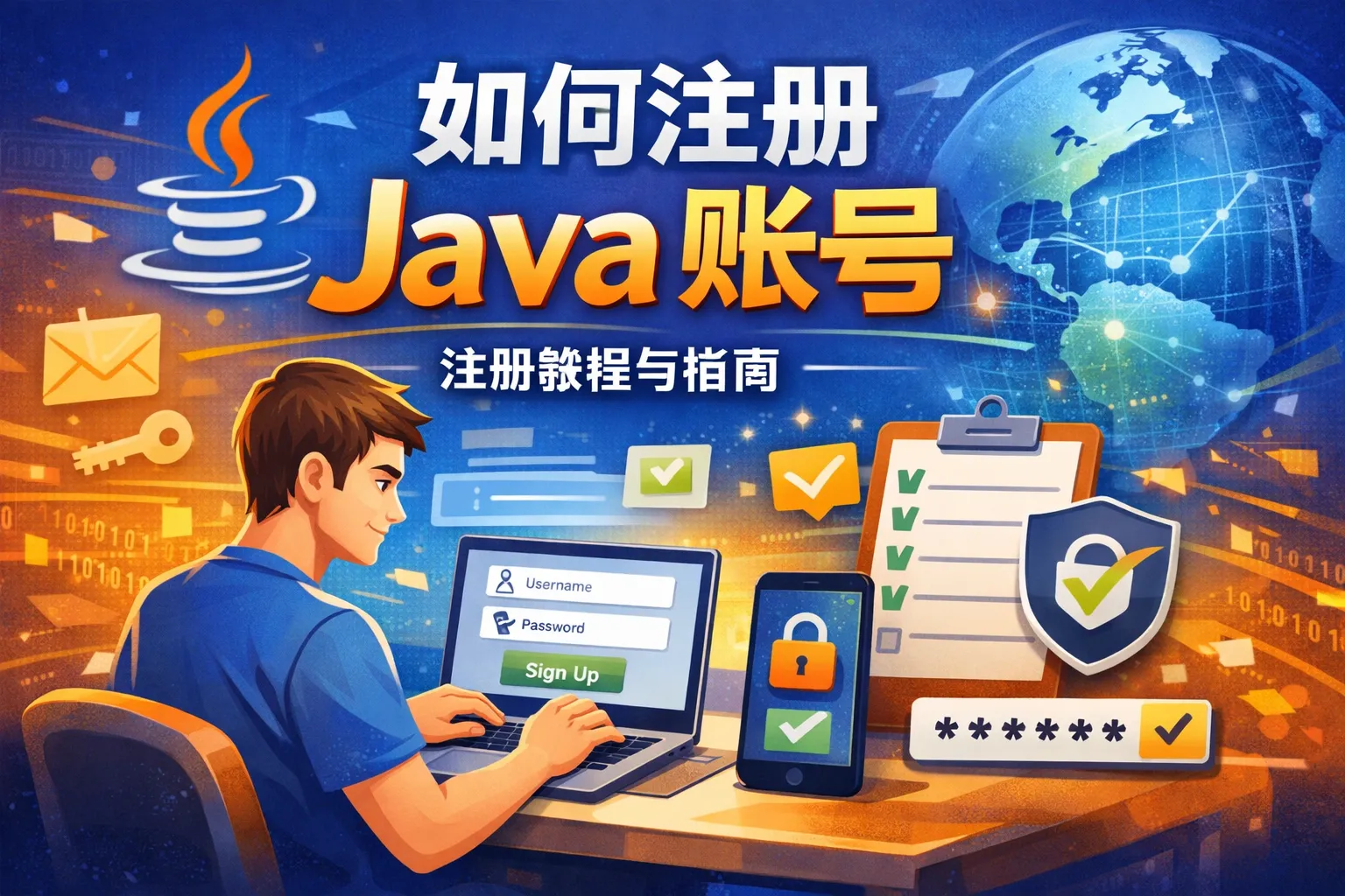 如何注册java账号