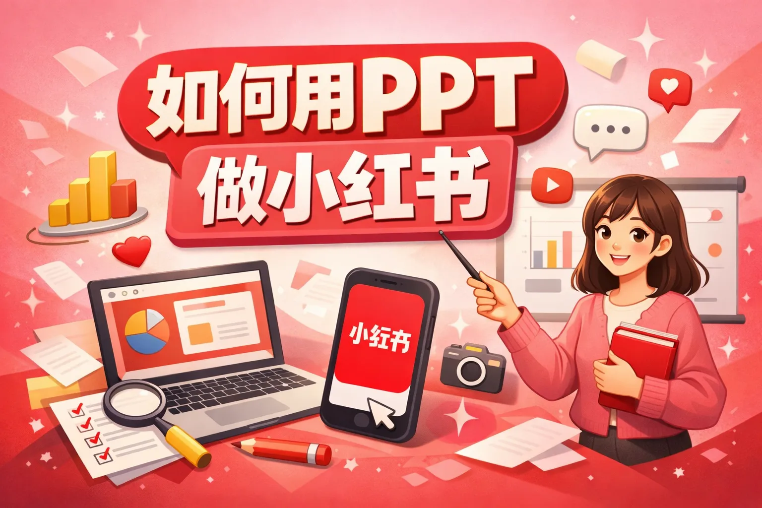 如何用ppt做小红书