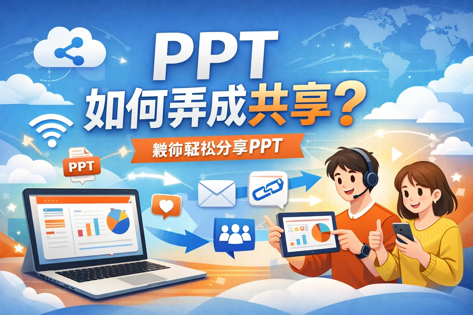 PPT如何弄成共享