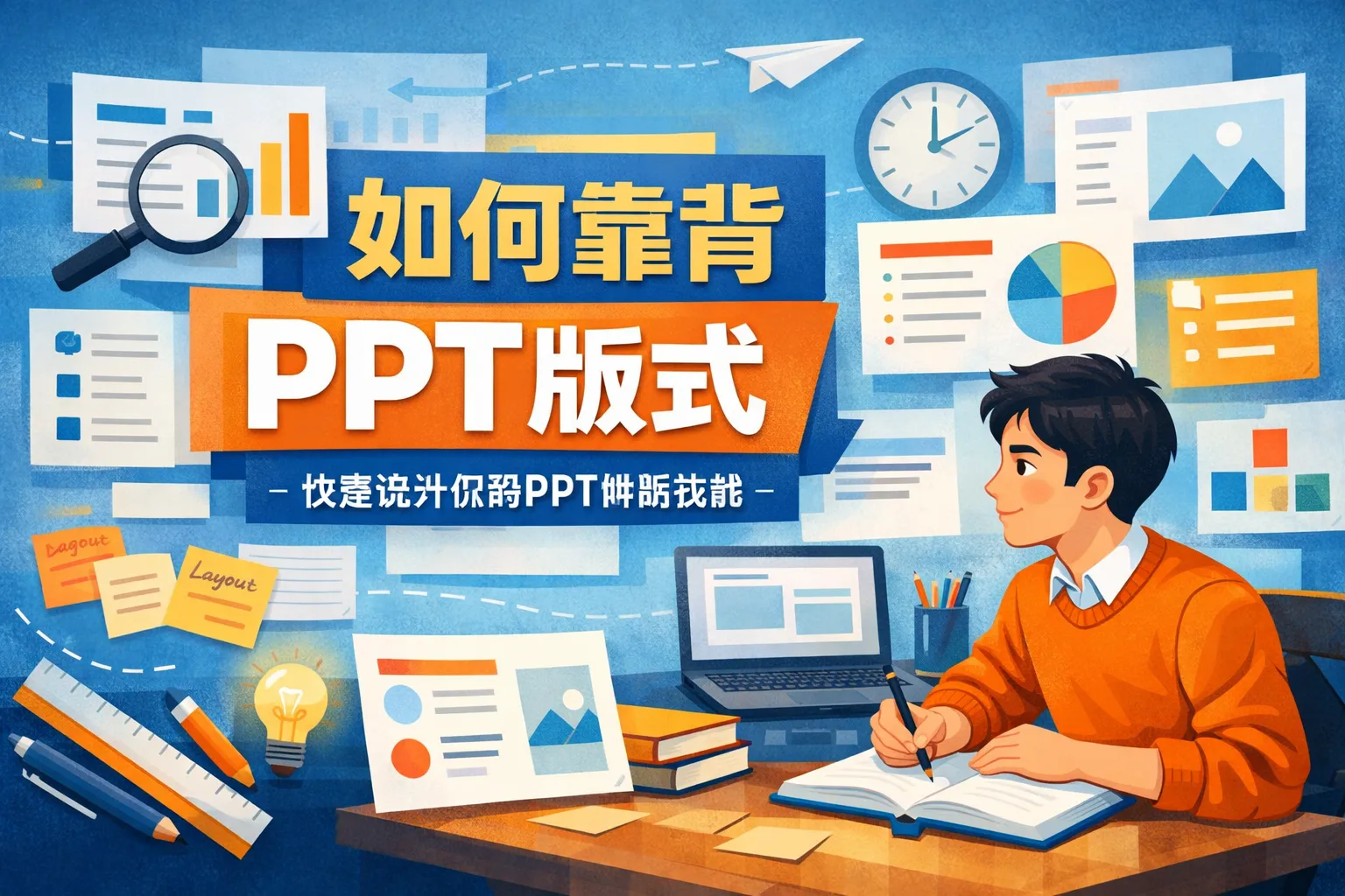 如何靠背ppt版式