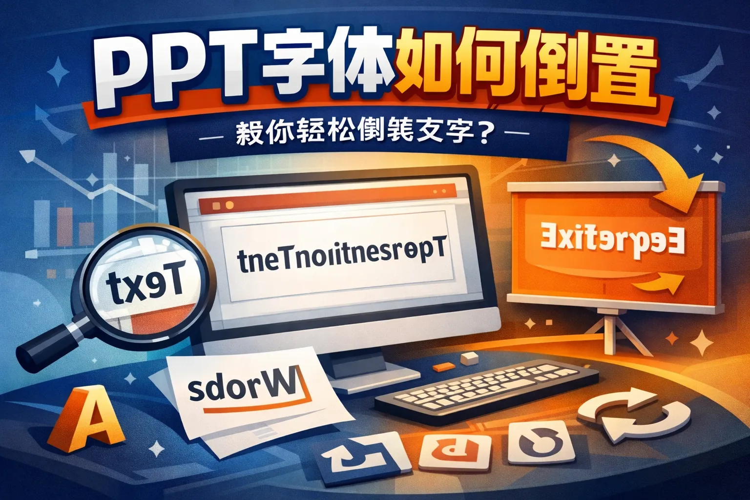 ppt字体如何倒置