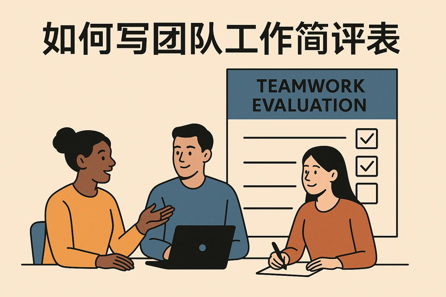 如何写团队工作简评表