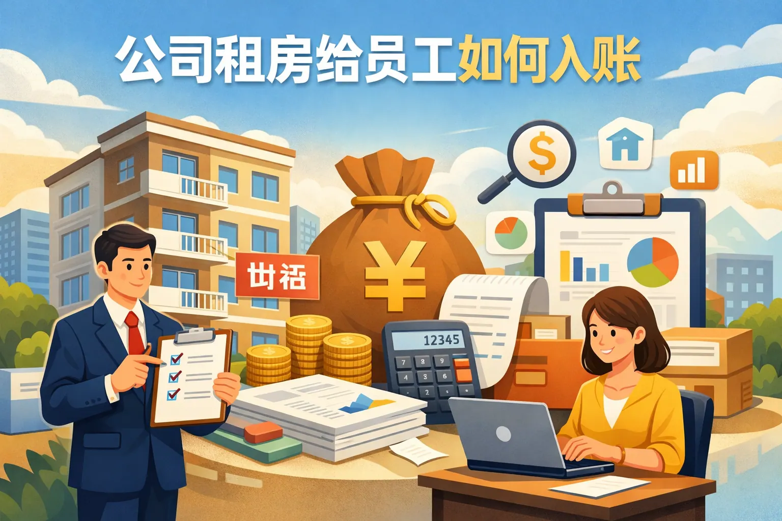 公司租房给员工如何入帐