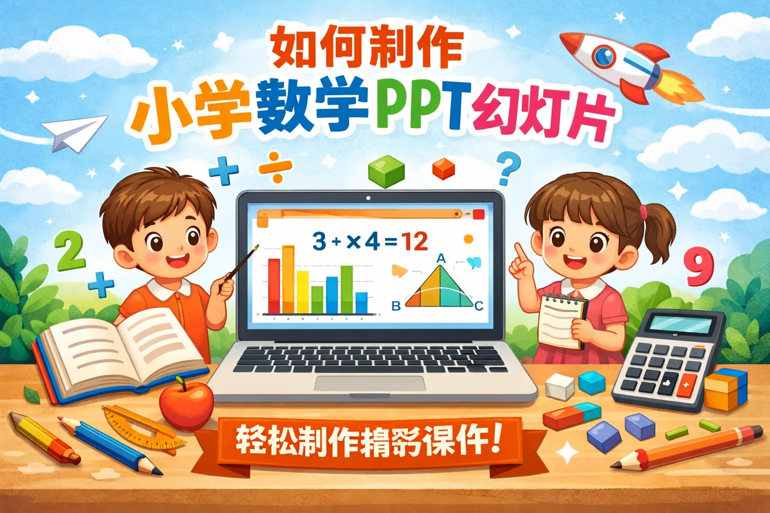 如何制作小学数学ppt幻灯片