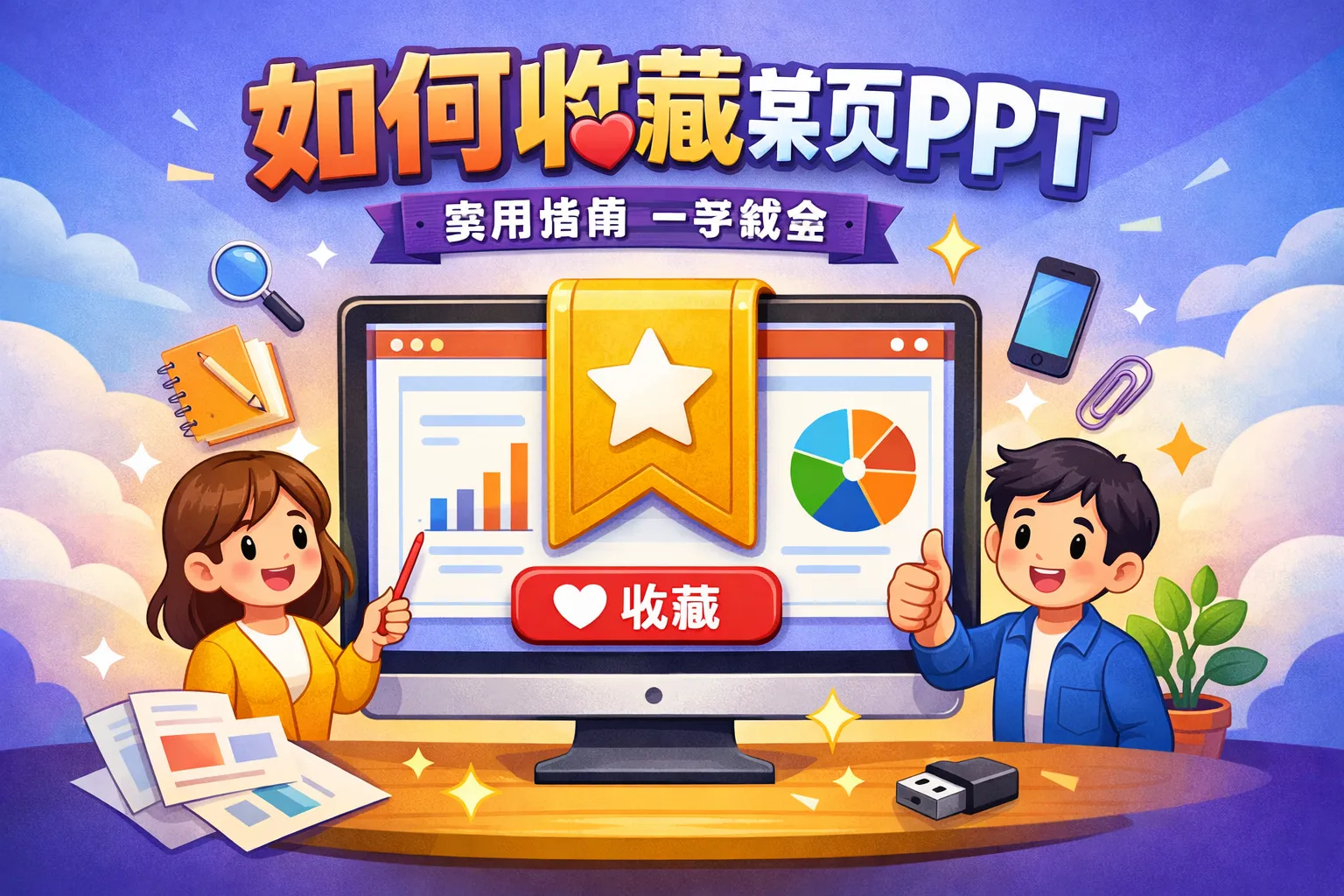 如何收藏某页ppt