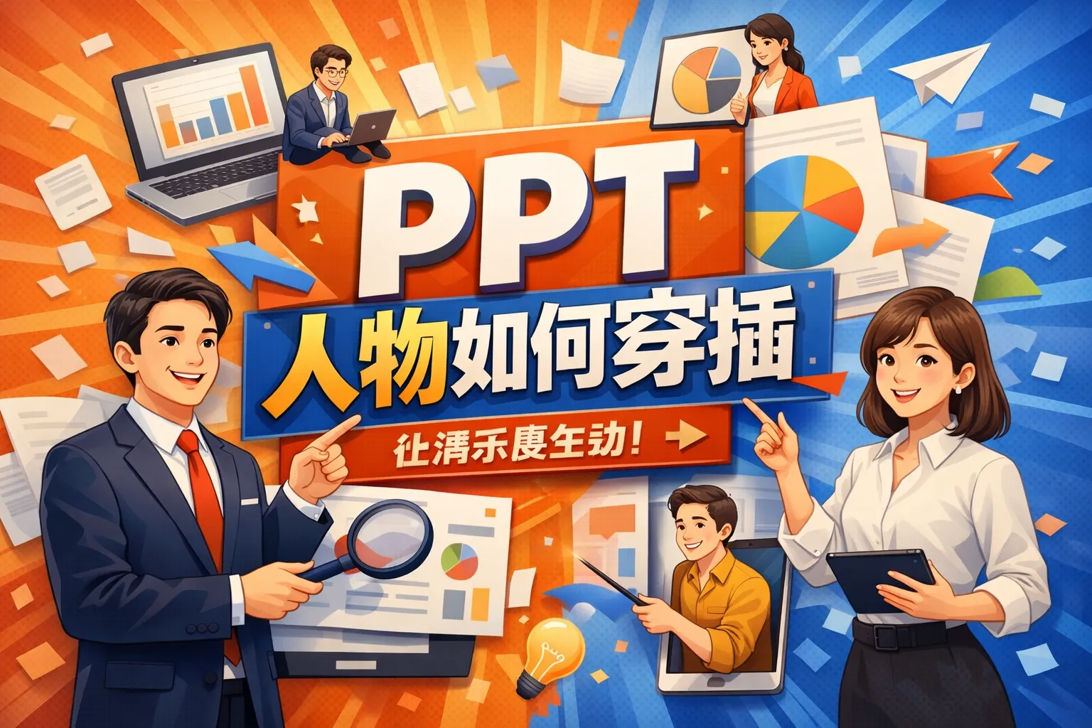 ppt人物如何穿插