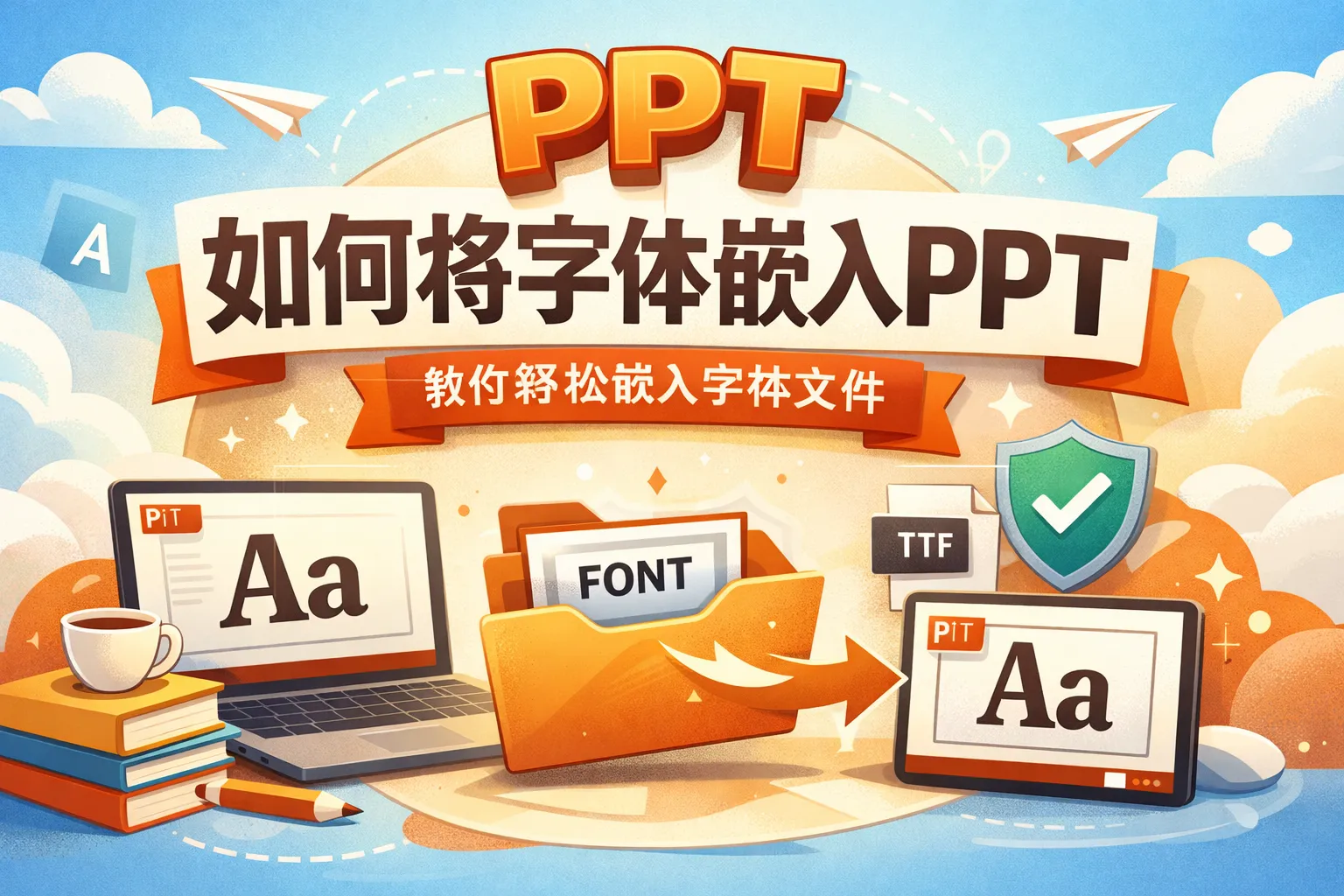 ppt如何将字体嵌入ppt