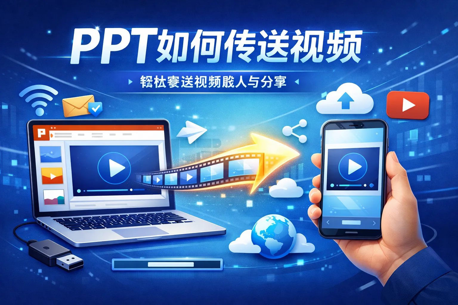 ppt如何传送视频