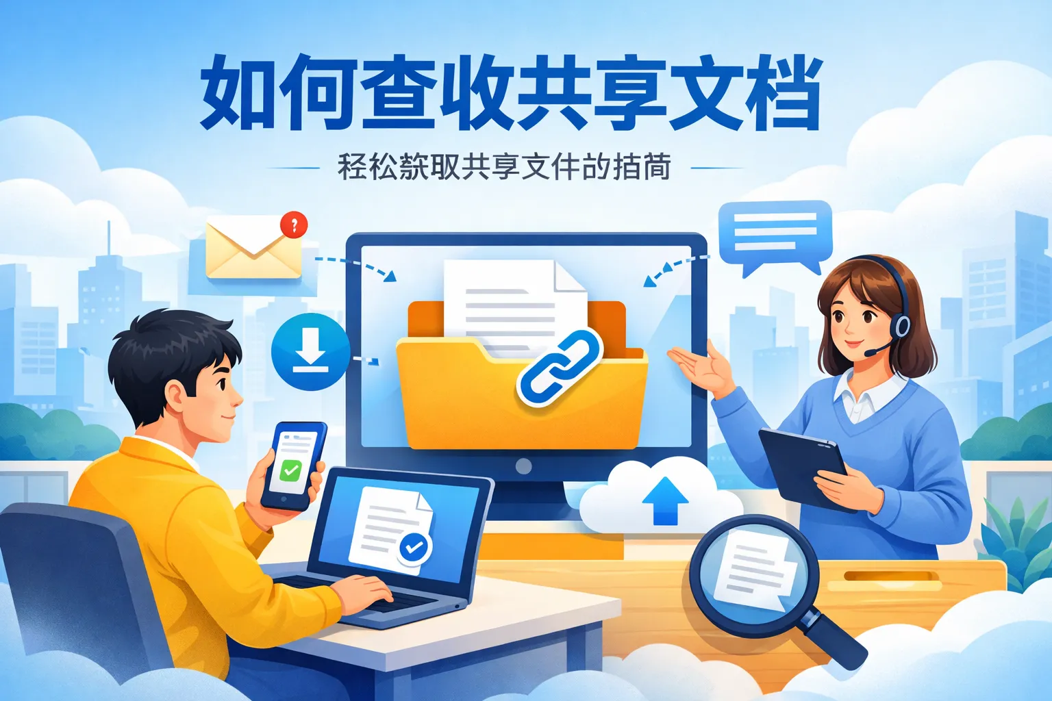 如何查收共享文档