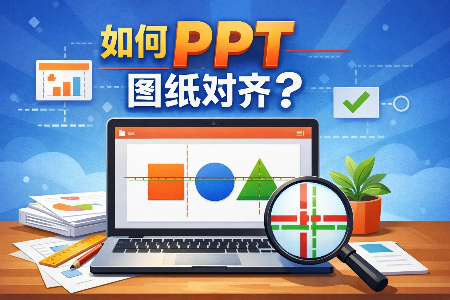 如何ppt图纸对齐
