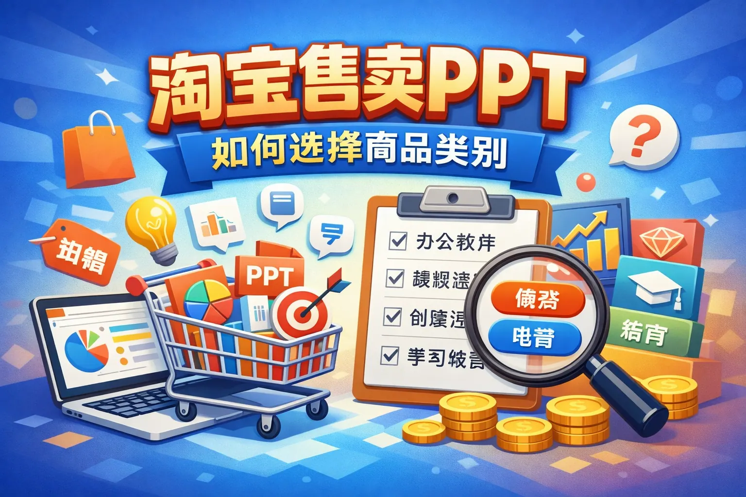 淘宝售卖ppt如何选择商品类别