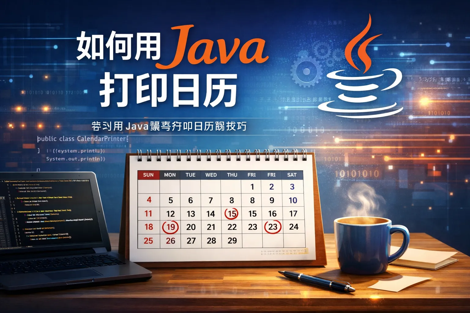如何用java打印日历