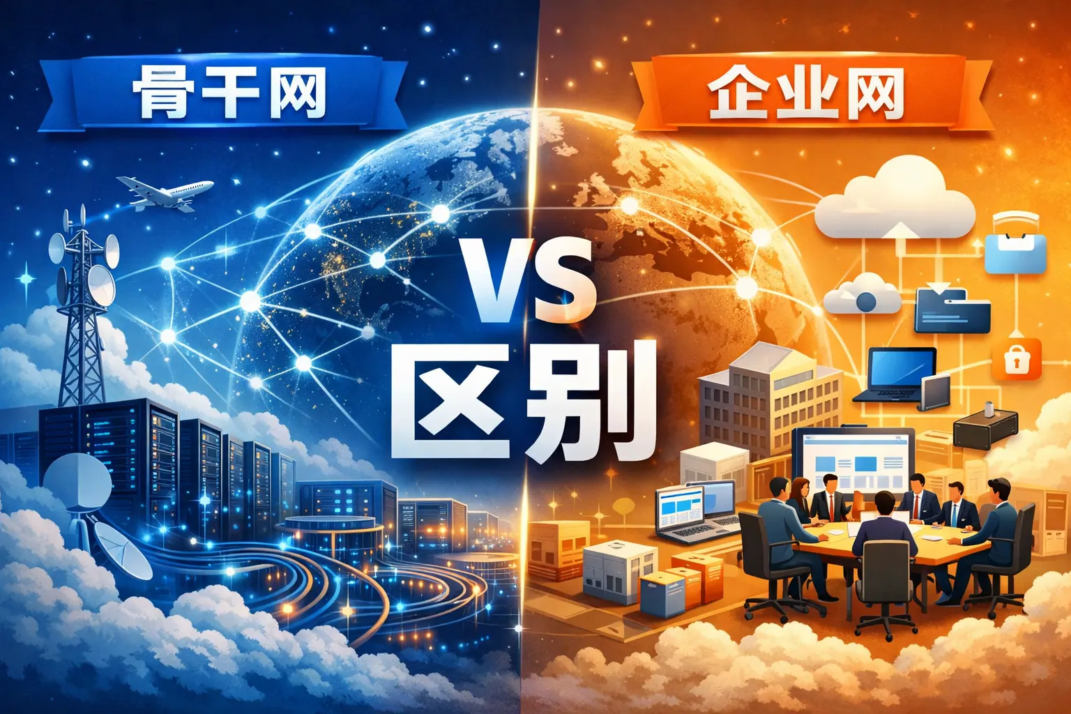 骨干网与企业网区别