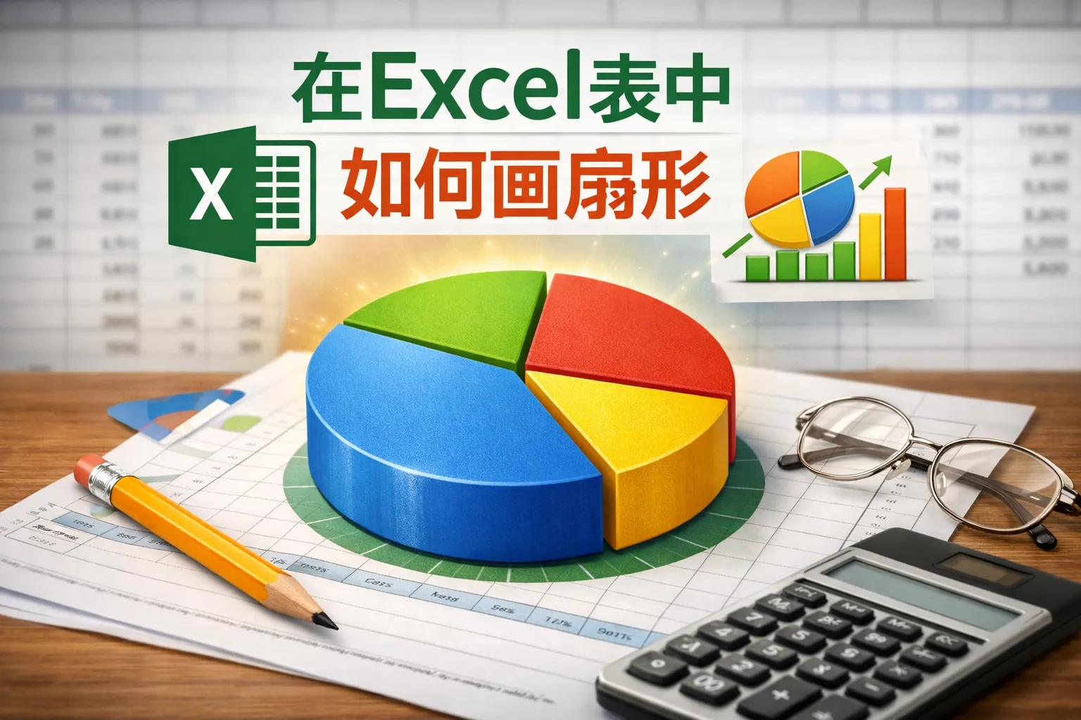 在excel表中如何画扇形