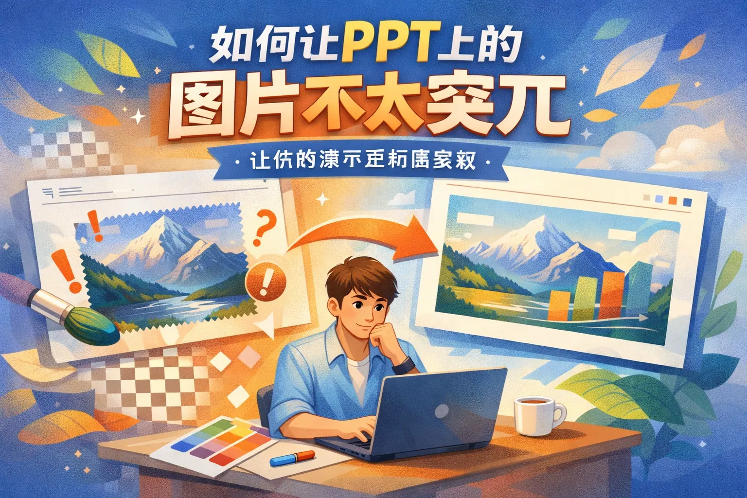 如何让ppt上的图片不太突兀