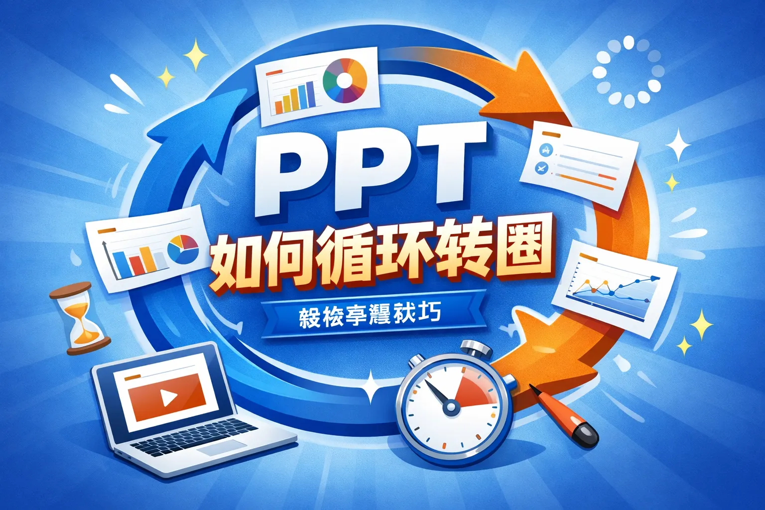 ppt如何循环转圈