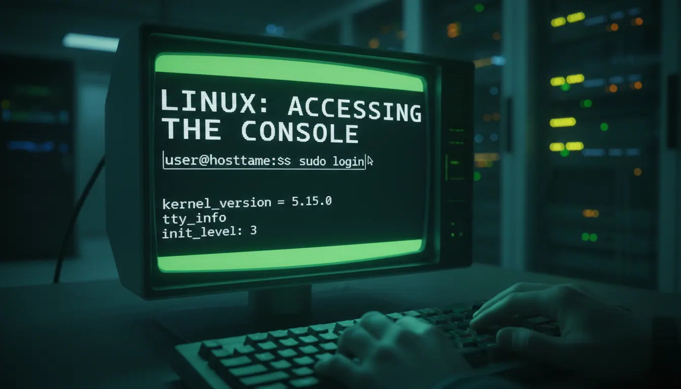 Unix Systeme Console Linux如何进console