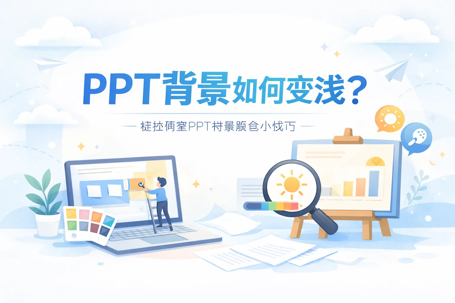 ppt背景如何变浅