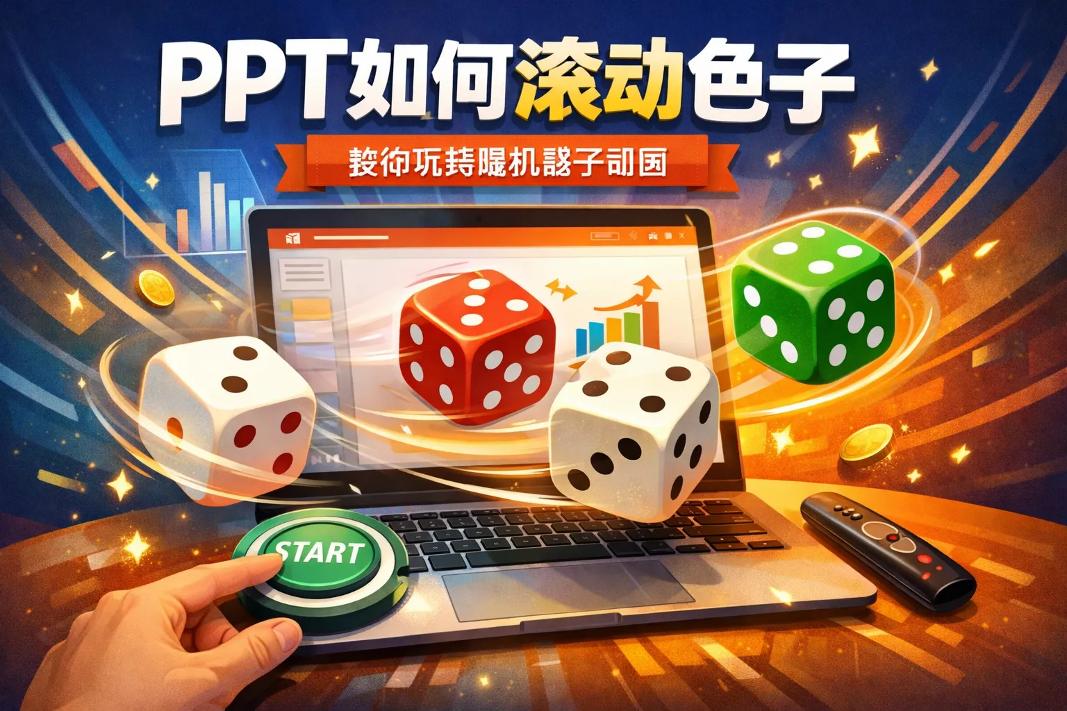 ppt如何滚动色子