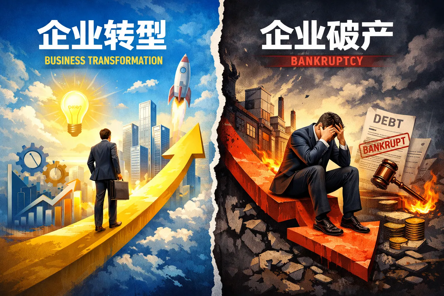 企业转型与破产的区别