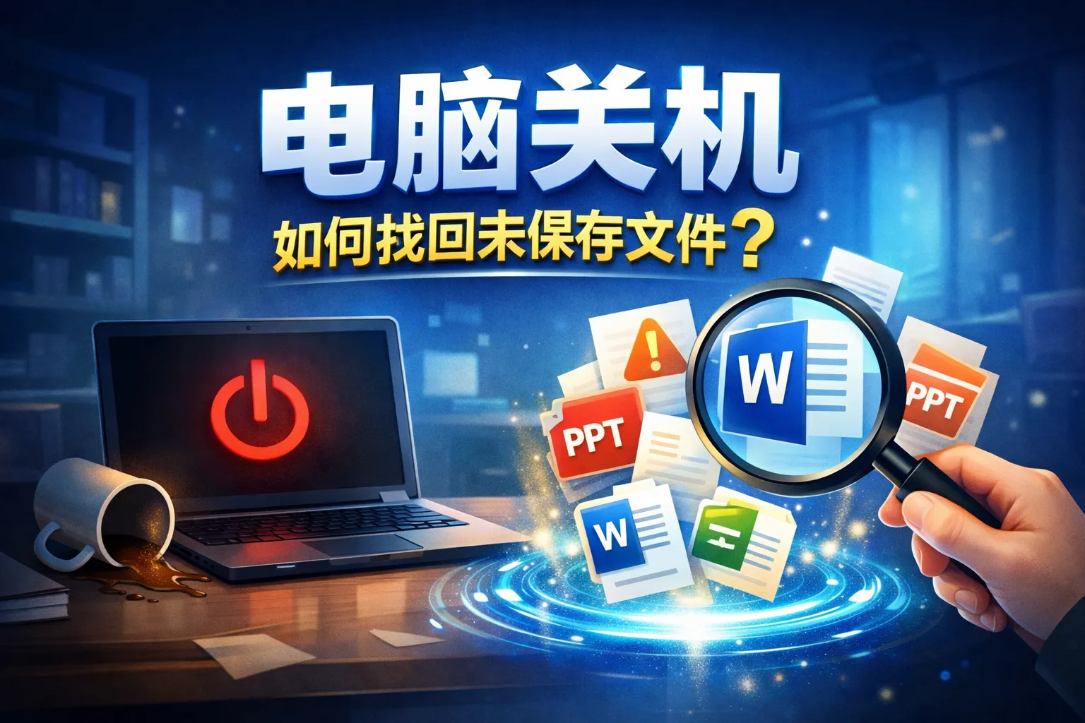 ppt关机如何找回