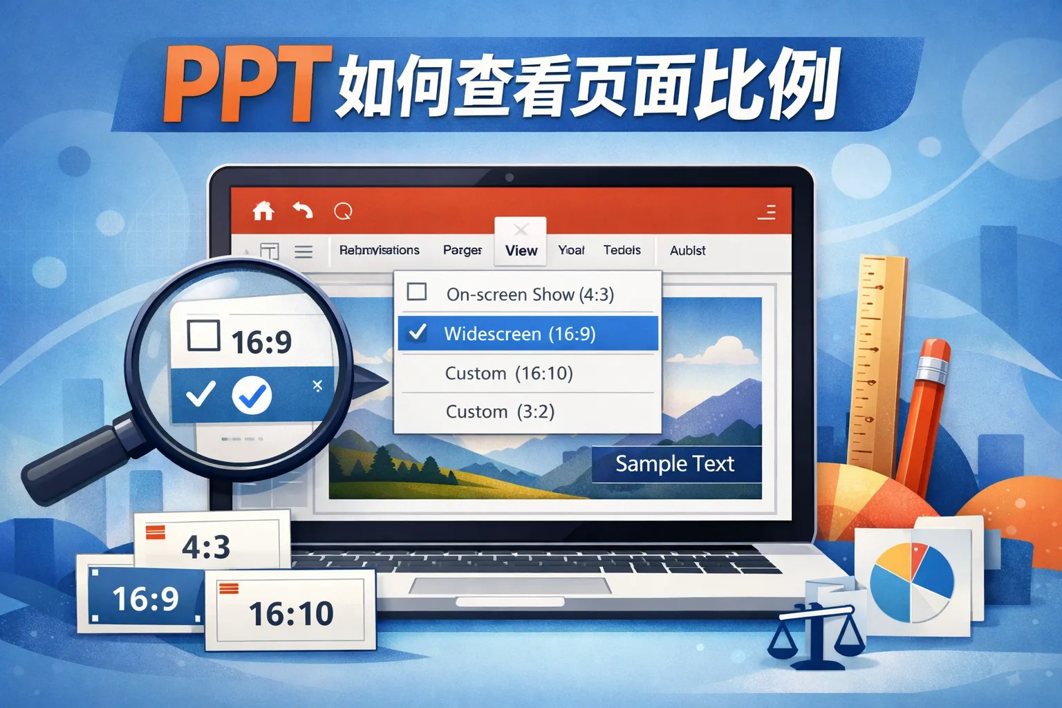 ppt如何查看页面比例