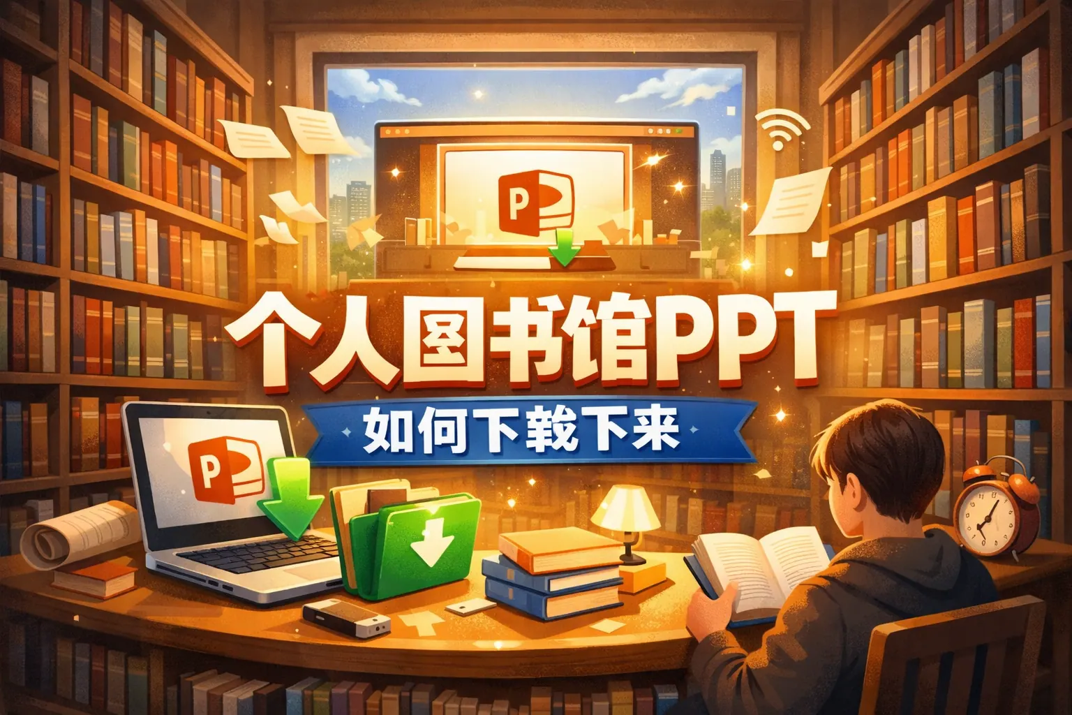 个人图书馆ppt如何下载下来