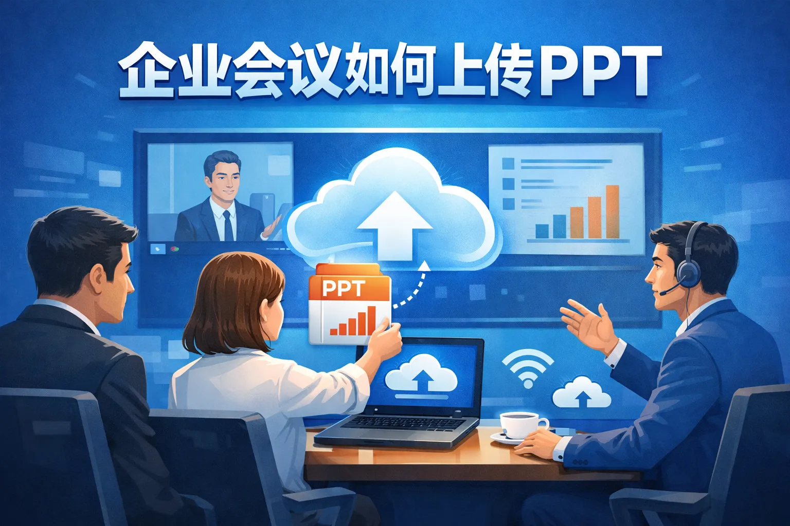 企业会议如何上传ppt