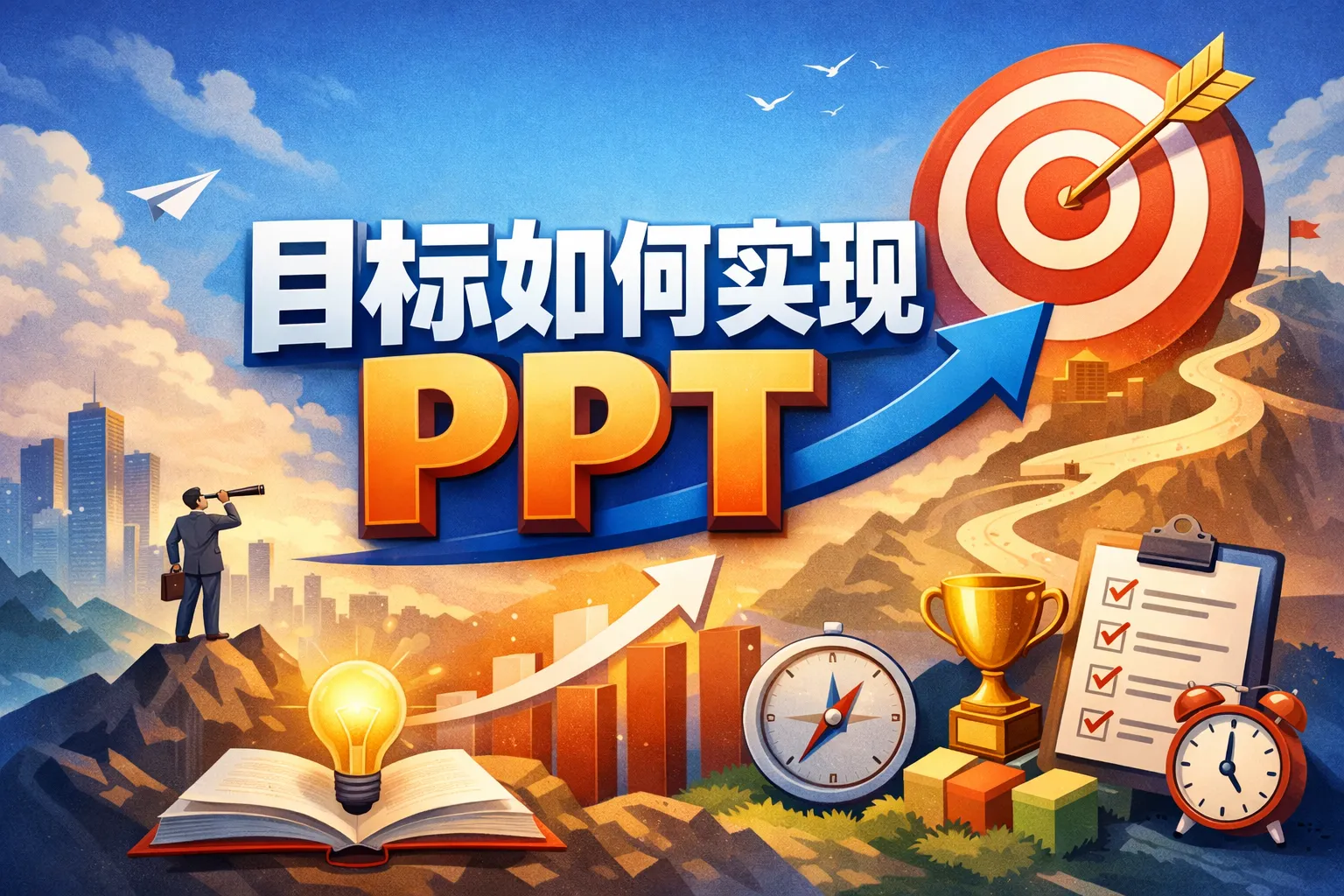 目标如何实现ppt