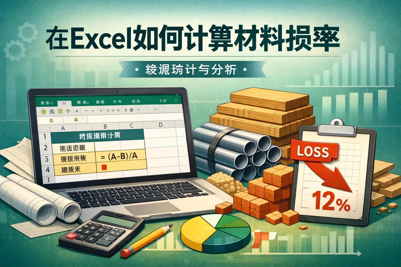 在excel如何计算材料损率